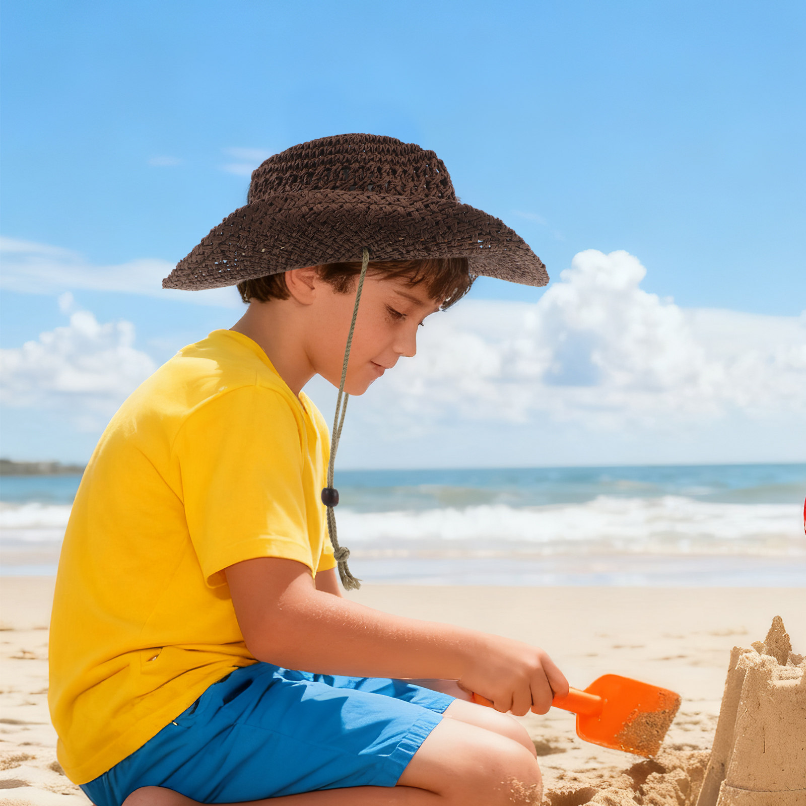 Kid Straw Cowboy Hat Breathabl - Sun Hat Wide Brim recension och pris