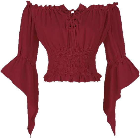 Renaissance Medieval Aristocra - Off Shoulder Blouse recension och pris