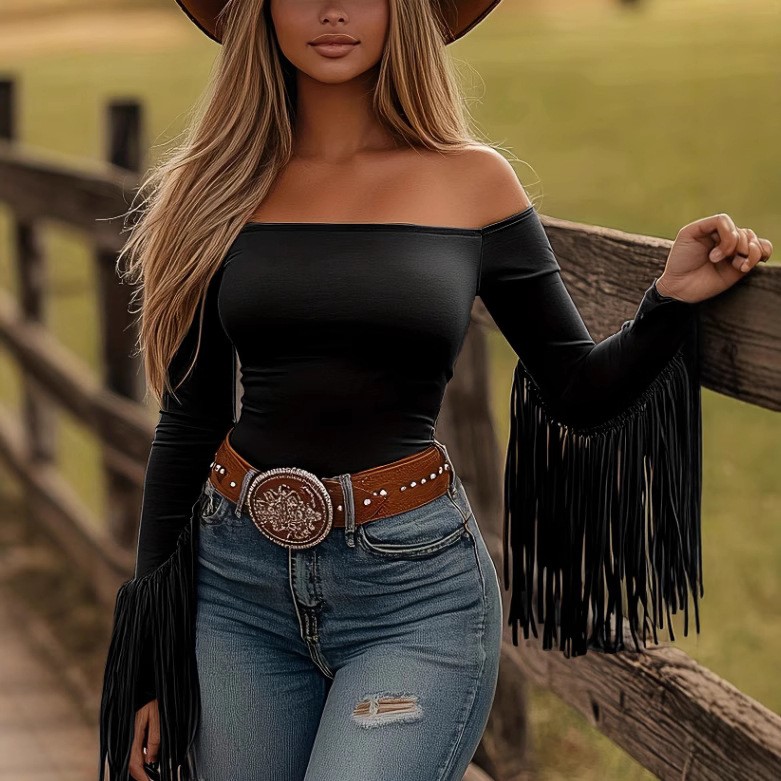 Women Clothes Longsleeve Blous - Off Shoulder Blouse recension och pris