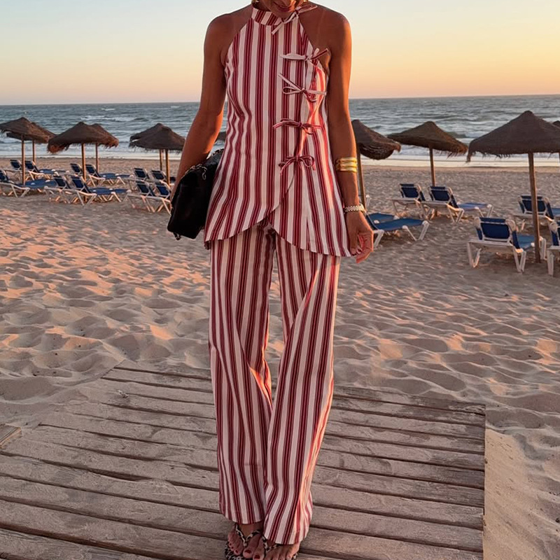 Bow Design Slim Fit Summer Two - Summer Vacation Clothing Women recension och pris