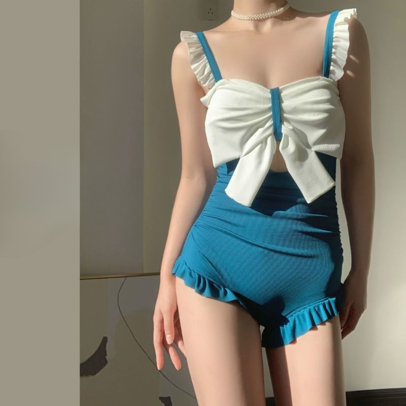 Cute Bowknot Detail Swimwear L - Swimsuit One Piece recension och pris
