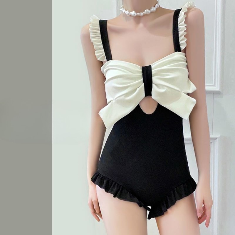 Cute Bowknot Detail Swimwear L - Swimsuit One Piece recension och pris