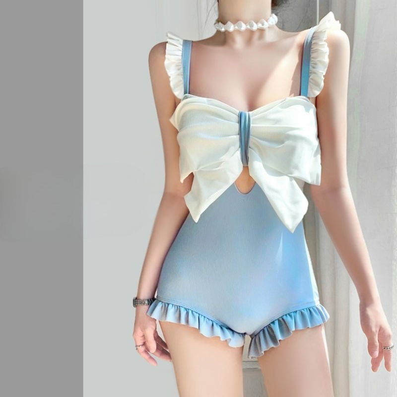 Cute Bowknot Detail Swimwear L - Swimsuit One Piece recension och pris