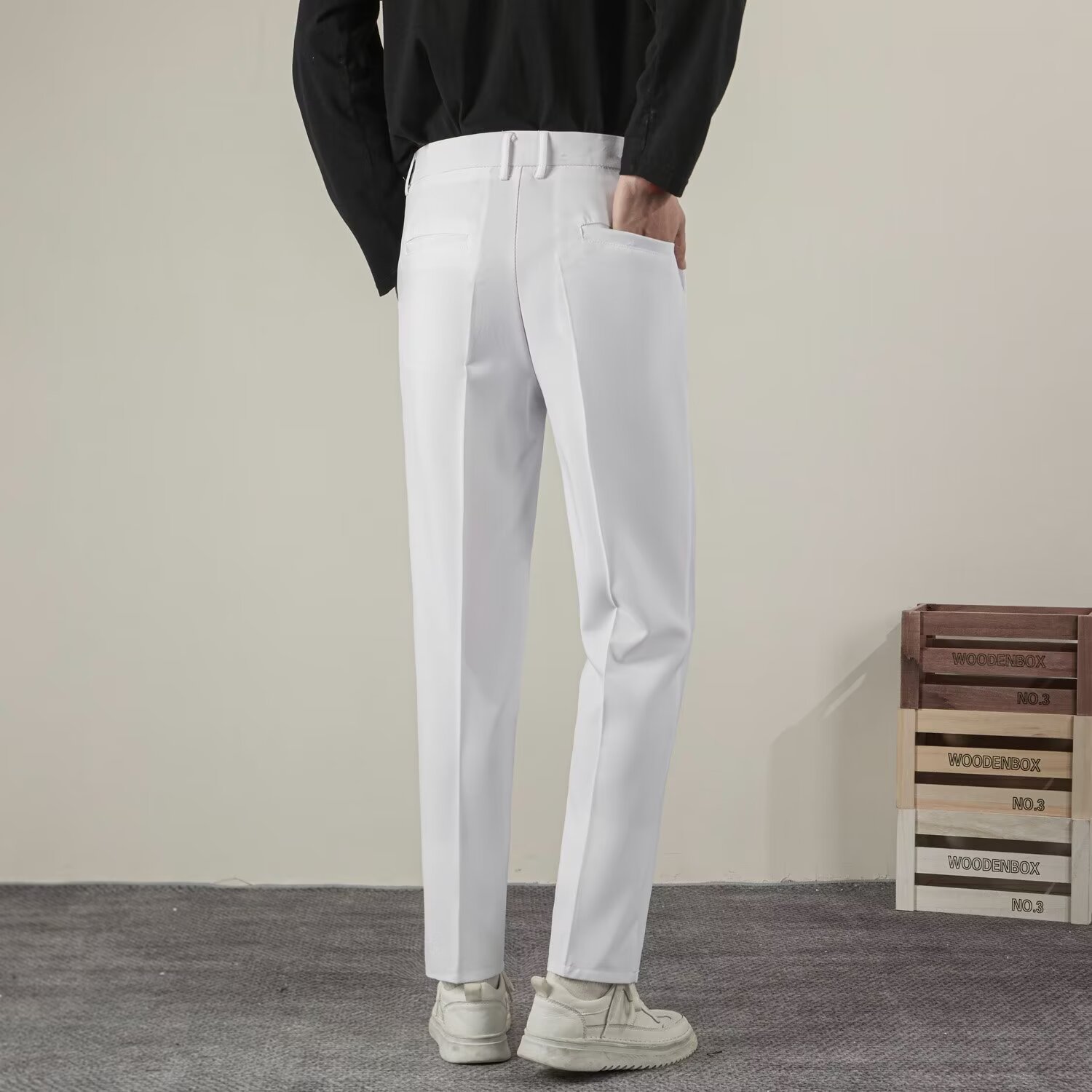 Summer Men's Solid Color Strai - Summer Clothing Brands recension och pris