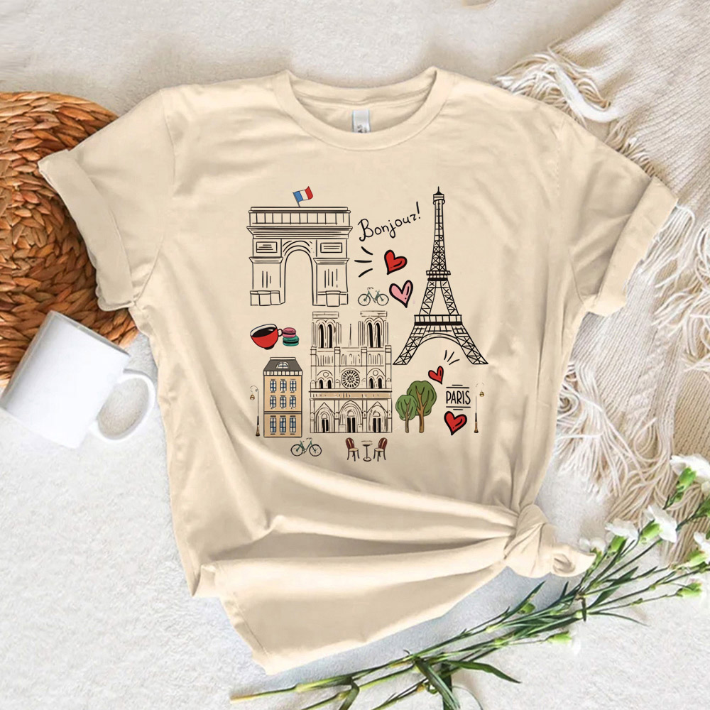 Paris Printed Women's T-shirt  - Summer Clothing In Paris recension och pris