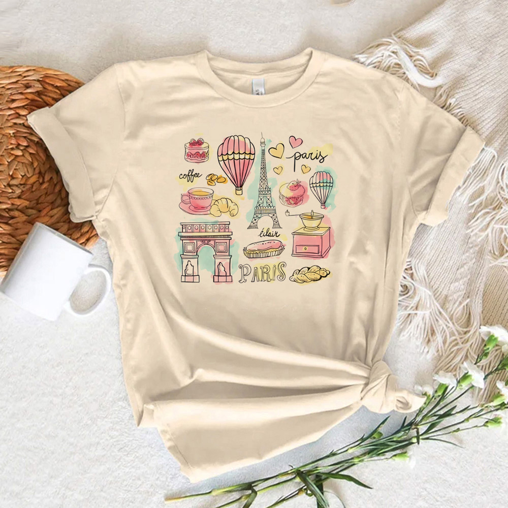 Paris Printed Women's T-shirt  - Summer Clothing In Paris recension och pris