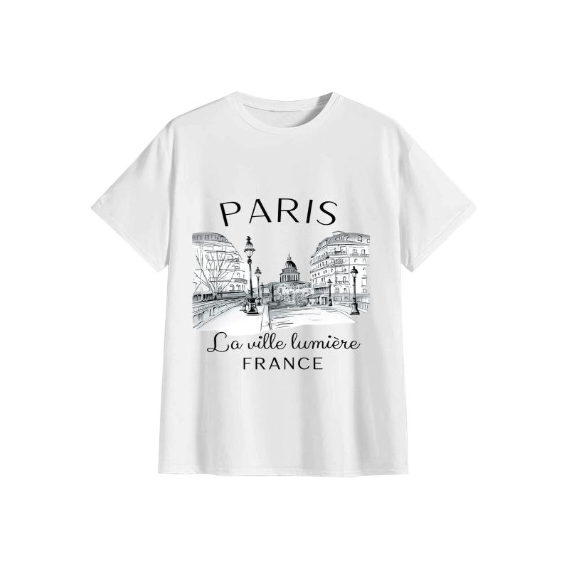 90s T Shirt Paris Women Print  - Summer Clothing In Paris recension och pris