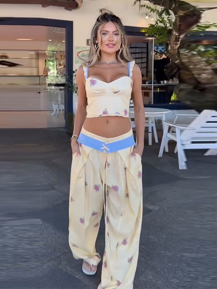 Sexy Print Vest Pants Women Se - Summer Vacation Clothing Women recension och pris