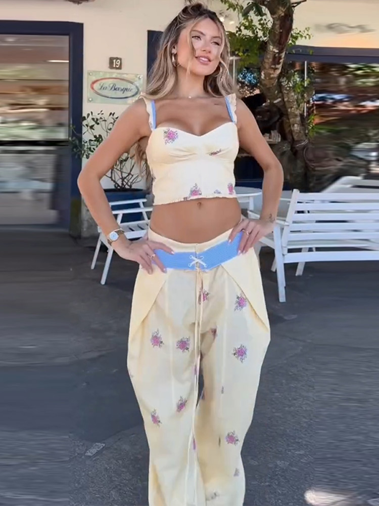 Sexy Print Vest Pants Women Se - Summer Vacation Clothing Women recension och pris