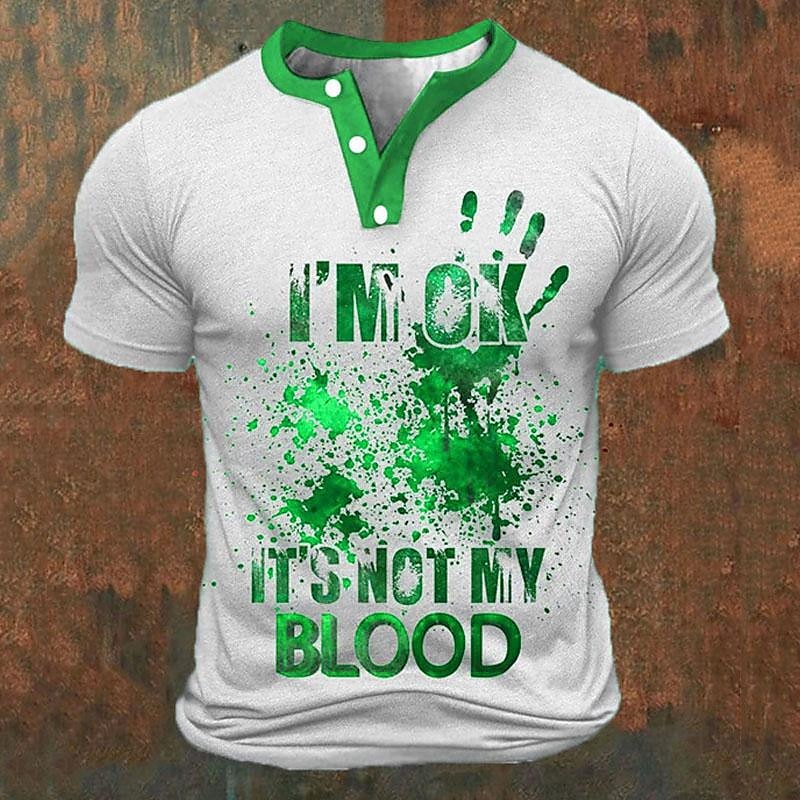 Funny 3D Letter Print Men's He - Summer Clothing Men Fashion recension och pris