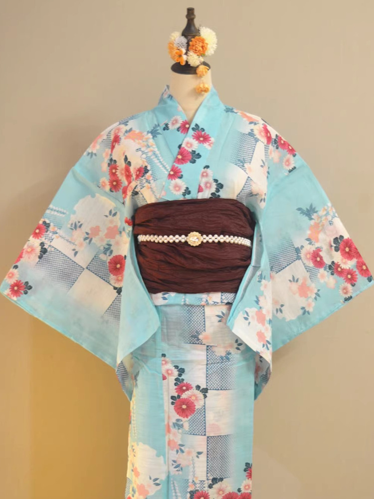 Traditional Yukata Kimono Cott - Summer Clothing Material recension och pris