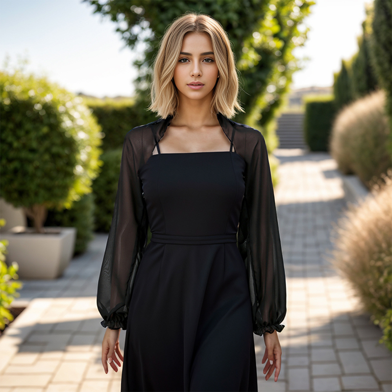 Solid Color Chiffon Shawl Summ - Off Shoulder Blouse recension och pris